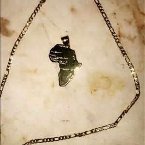 Africa Map Necklace